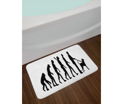 Ape to Man with Dog Pet Bath Mat