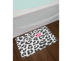 Cheetah Leopard Kiss Bath Mat