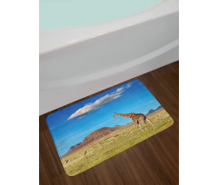 Savanna Giraffes Bath Mat