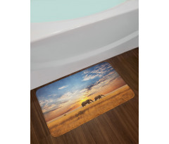 Elephants Untouched Land Bath Mat