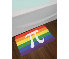 Number on Rainbow Colors Bath Mat