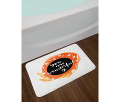 Watercolor You are Wonderful Bath Mat