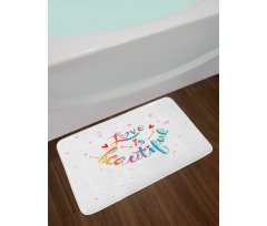 Love is Rainbow Art Bath Mat