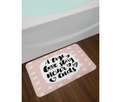 Love Story Saying Bath Mat