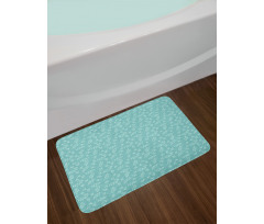 Simplistic Leafy Branches Bath Mat