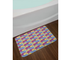 Oriental Floral Elephants Bath Mat