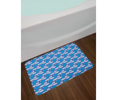 Water Lily Flowers Bath Mat