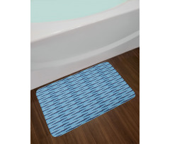 Cartoon of Funny Gators Bath Mat