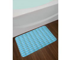 Clouds and Plane Pilot Bath Mat