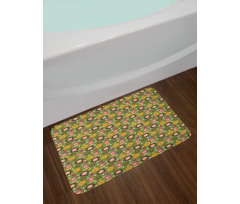 Spring Nature Flowers Bath Mat