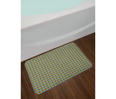 Colorful Rhythmic Motif Bath Mat