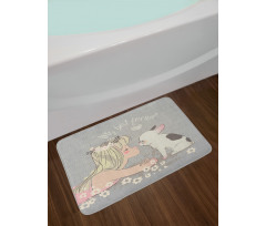 Girl Little Puppy Bath Mat