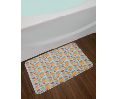 Abstract Tropic Plants Bath Mat