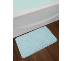 Geometrical Floral Motif Bath Mat