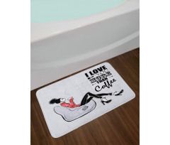 I Love You More than Coffee Bath Mat