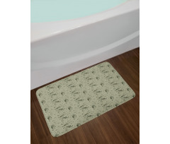 Fisherman Boat and Trouts Bath Mat