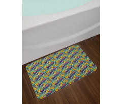 Exotic Aloha Palm Leaves Bath Mat