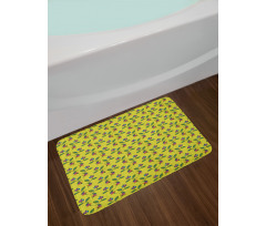 Vibrant Pomegranate Blooms Bath Mat