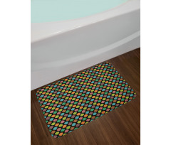 Colorful Leaf Designs Bath Mat