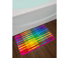 Vibrant Tones Multicolored Bath Mat