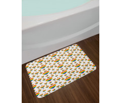 LGBT Hearts Love is Love Bath Mat