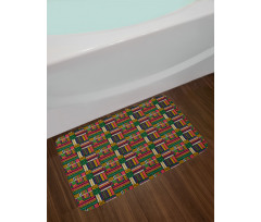 Geometrical Tribal Ornate Art Bath Mat