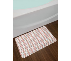 Bohemian Leaves and Triangles Bath Mat