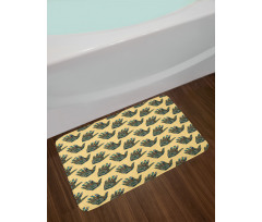 Oriental Motifs on Hand Bath Mat