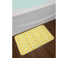 Yellow Color Palette Slices Bath Mat