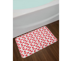 Realistic Drawn Slices Bath Mat