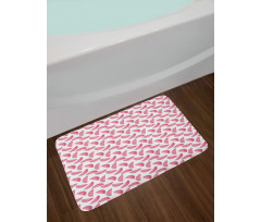 Watermelon Slices Pastel Tone Bath Mat