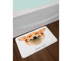 Friendly Funny Welsh Dog Art Bath Mat