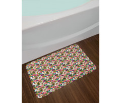 Tender Flowers Pattern Bath Mat