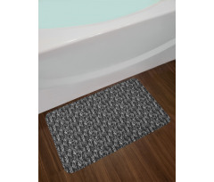 Monotone Garden Artwork Bath Mat