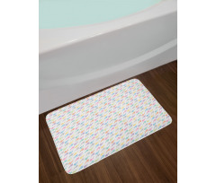 Colorful Sparrows Dots Bath Mat