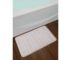 Simple Bicolour Flowers Leaf Bath Mat