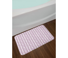 Watercolor Spring Art Flower Bath Mat