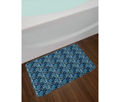 Modern Rose Petals Bloom Bath Mat