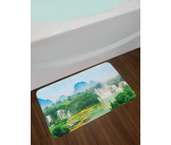 Misty Jungle Forest Bath Mat