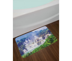 Waterfall Tropical Plant Bath Mat