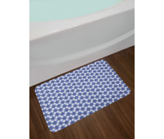 Eastern Art Flowers Pattern Bath Mat