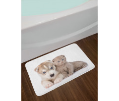 Cuddling Animals Bath Mat