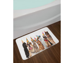 Party Animals in Hats Bath Mat