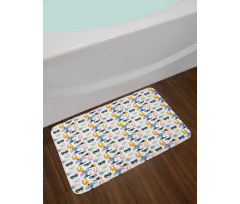 Doodle Design Animals Bath Mat