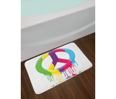 Peace Themed Bath Mat