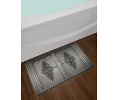 Antique Floral Pattern Bath Mat