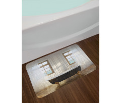 Bathtub in Modern Room Bath Mat