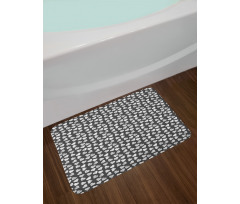 Modern Hearts Art Bath Mat