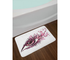 Fairy Woman Eyelashes Bath Mat