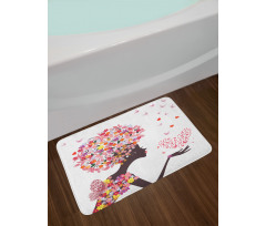 Butterflies Blossoms Bath Mat